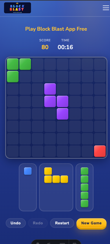 Block Blast app on a phone home screen