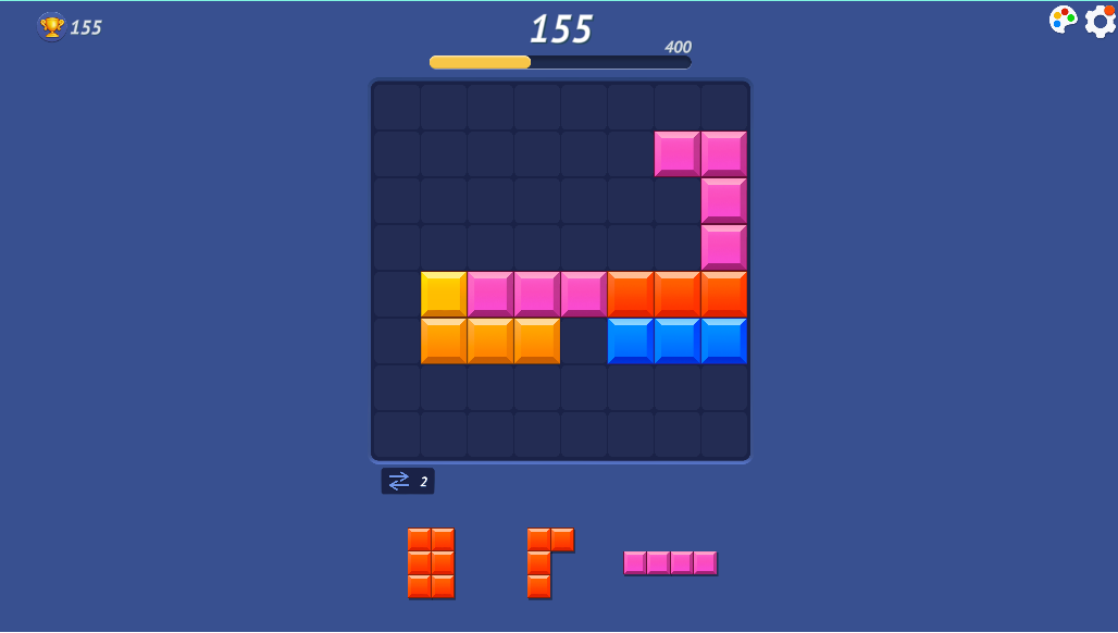 Playing Block Blast on Poki
