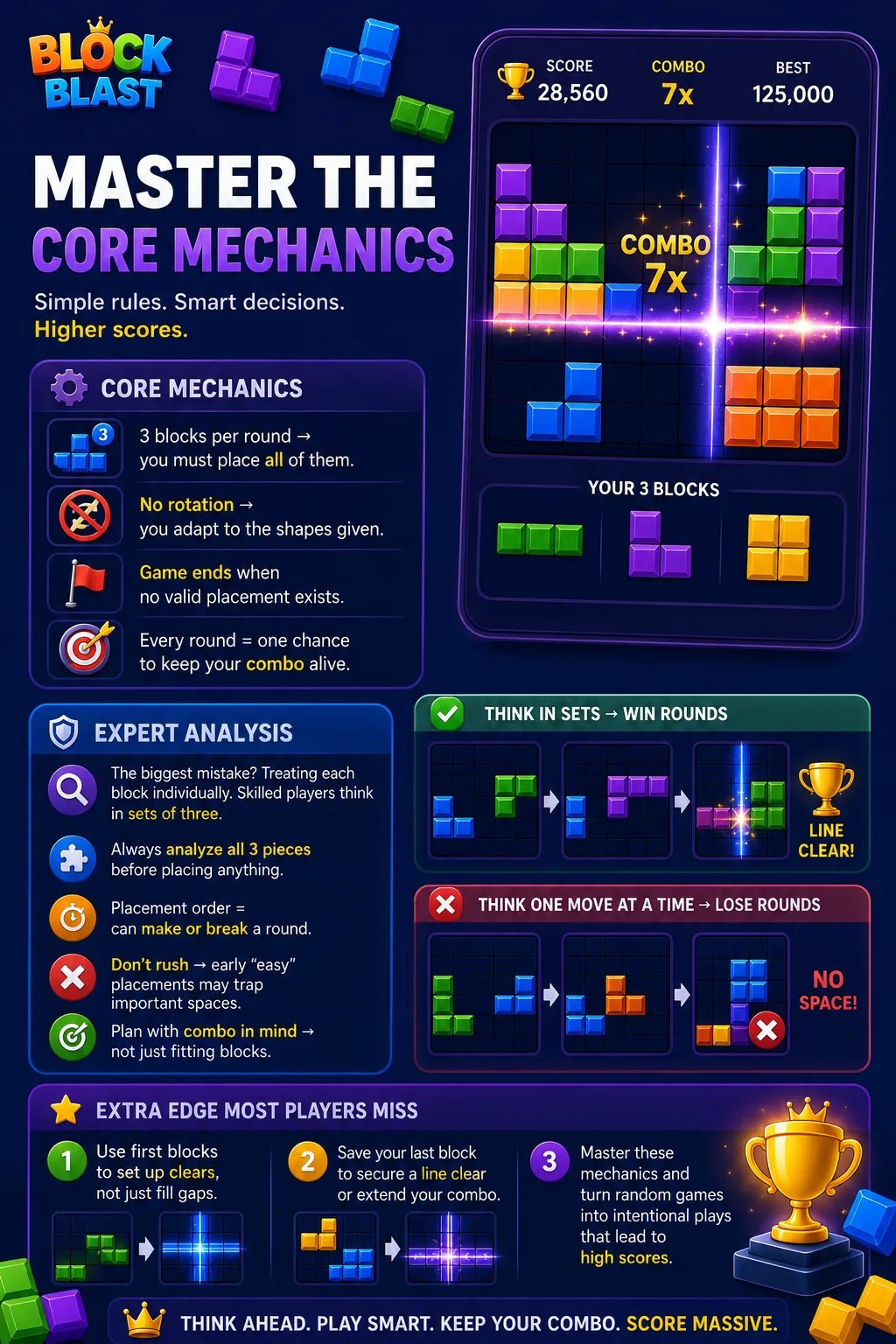 Core mechanics: the 3-block round system