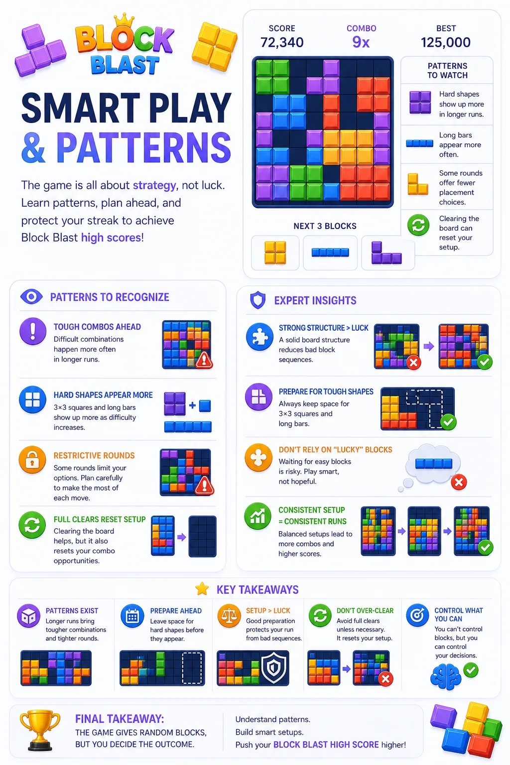Recognizing game behavior and block patterns
