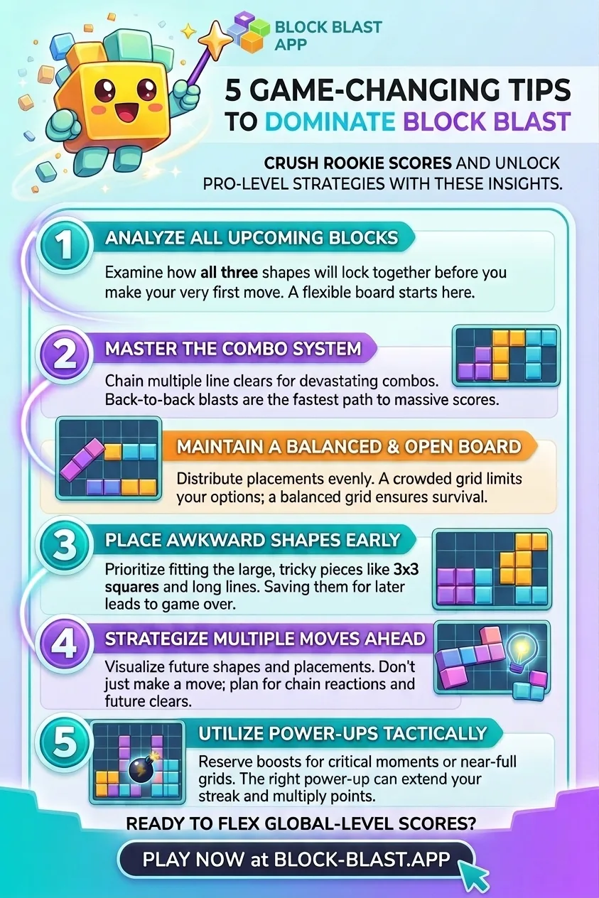 Key takeaways to achieve a Block Blast high score