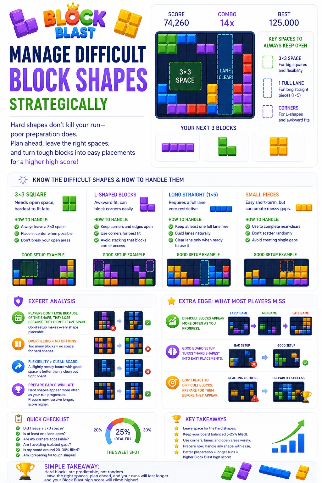 Managing difficult block shapes